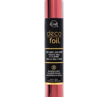 iCraft Deco Foil, 5 Transfer Sheets, 6″ x 12″, Red