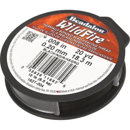 Beadalon Wildfire, 0.008 in, 0.20 mm, Break Strength 12 lb / 5.5 kg, Black, 20 yd / 18 m - Image 2