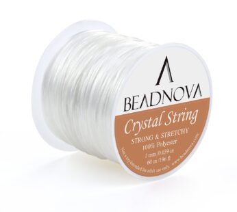 BEADNOVA 1mm Elastic Stretch Crystal String Cord for Jewelry Making Bracelet Beading Threa