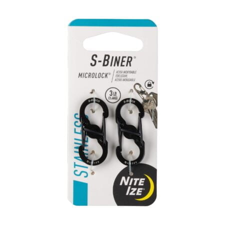 Nite Ize S-Biner MicroLock Stainless Steel - S-Biner with Locking Dual Sided Gates - Keep