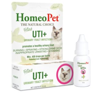 HomeoPet Feline UTI Plus Urinary-Tract Relief, Urinary-Tract Support for Cats, 15 Millilit