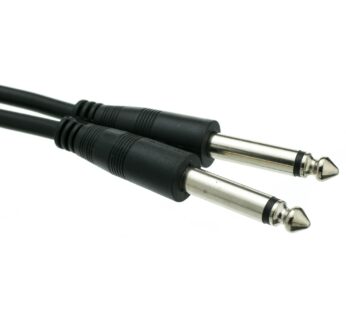 CableWholesale 1/4 Inch Mono Patch Cable, 6 feet 1/4″ Mono Male to 1/4″ Mono Male Cord for