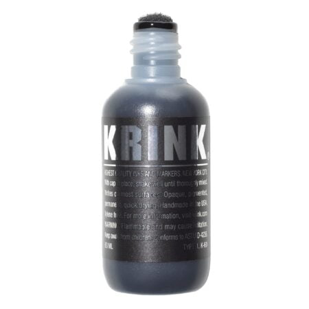 Krink K-60 Black Paint Marker - Vibrant and Opaque Fine Art Graffiti Markers for Canvas Me