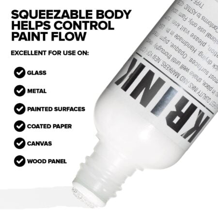 Krink K-60 White Paint Marker - Vibrant and Opaque Fine Art Graffiti Markers for Canvas Me - Image 4