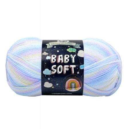 Lion Brand Yarn (1 Skein) Babysoft Baby Yarn Yarn, Pastel Print