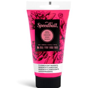 Speedball Water-Soluble Block Printing Ink, 2.5-Ounce Tube, Fluorescent Magenta
