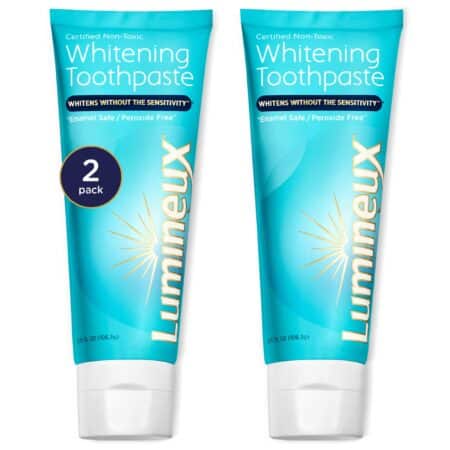 Lumineux Teeth Whitening Toothpaste 2 Pack Peroxide Free Enamel Safe for Sensitive Whiter