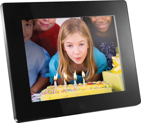 Aluratek 8" LCD Digital Picture Frame, 4GB Built-In Memory, USB/SD/SDHC Supported, Stylish