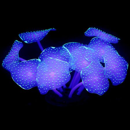 Uniclife Silicone Coral Plant Decorations Glowing Artificial Ornament for Fish Tank Aquari