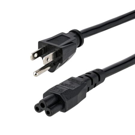 StarTech.com 3ft (1m) Laptop Power Cord, NEMA 5-15P to C5 (Mickey Mouse), 10A 125V, 18AWG,