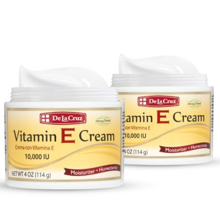 De La Cruz Vitamin E Cream Moisturizer for Face and Neck - Moisturizing Skin Care for All