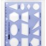 Helix - Geometry Shapes Plastic Drawing Template - 17 Shapes - Translucent & Flexible - 20