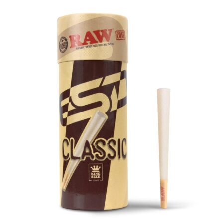 RAW Cones Classic King Size | 50 Pack | Natural Pre Rolled Rolling Paper with Tips & Packi - Image 2