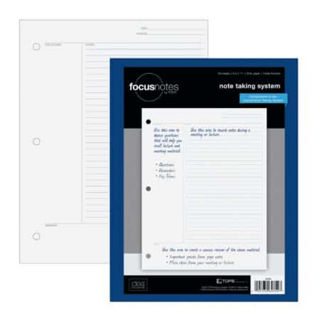 Oxford FocusNotes Note Taking System Filler Paper, 8.5 x 11 Inch, 3-Hole Punched, White, 1 - Image 2