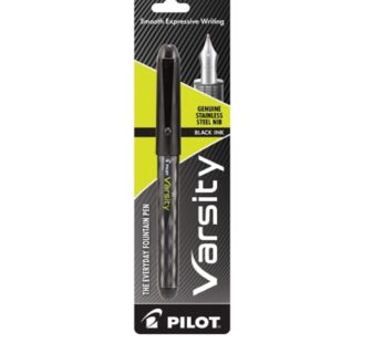 Pilot Varsity Disposable Fountain Pen, Black Ink, Single Pen (90015)