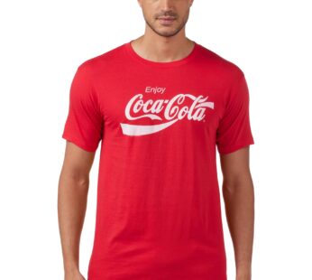 Coca-Cola Men’s Eighties Coke Short Sleeve T-Shirt, Red, Medium