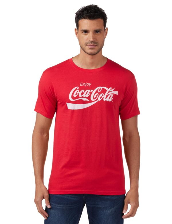 Coca-Cola Men's Eighties Coke Short Sleeve T-Shirt, Red, Medium