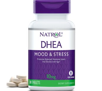 Natrol Mood & Stress 10mg With Calcium, Dietary Supplement for Balance of Certain Hor