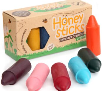 Honeysticks 100% Pure Beeswax Crayons (12 Pack) – Non-Toxic Crayons, Safe for Babies and T