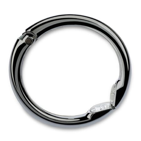 Clipa Bag Hanger - Polished Hematite PVD - The Ring That Opens Into a Hook and Hangs in Ju - Image 2