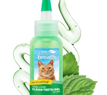 TropiClean Fresh Breath for Cats | No Brush Dental Gel for Cats | Cat Breath Freshener Too