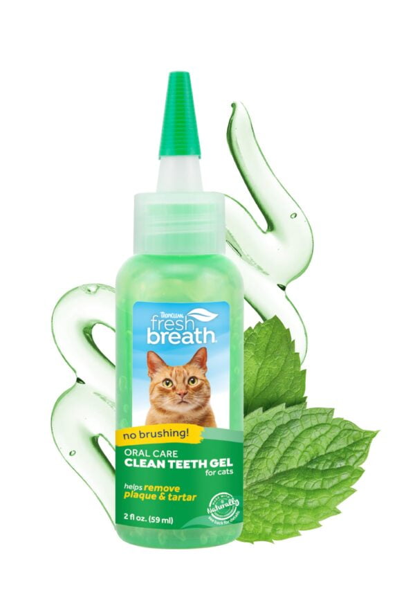 TropiClean Fresh Breath for Cats | No Brush Dental Gel for Cats | Cat Breath Freshener Too