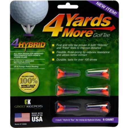 Greenkeepers 4 Hybrid Golf Tee , Purple , 1"