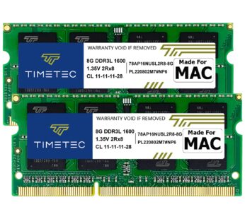 Timetec 16GB KIT(2x8GB) Compatible for Apple DDR3L 1600MHz for Early/Mid/Late Mac Book Pro