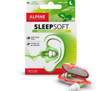 Alpine SleepSoft Sleeping Earplugs – Ultra Soft Filter for Side Sleeper – Reduce Noises &
