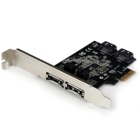 StarTech.com 2 Port PCI Express SATA 6 Gbps eSATA Controller Card - Dual Port PCIe SATA II - Image 2