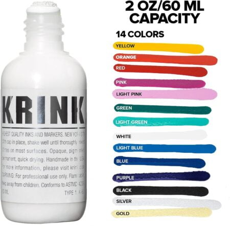 Krink K-60 White Paint Marker - Vibrant and Opaque Fine Art Graffiti Markers for Canvas Me - Image 3