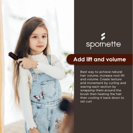 Spornette Deville Round Brush, 2 Inch, Boar Bristle Hair Brush - For Blow Drying, Styling, - Image 6