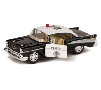 KiNSMART 1957 Bel Air Classic Police Car 5 Inch 1:40 Scale Die Cast Metal Toy Cars