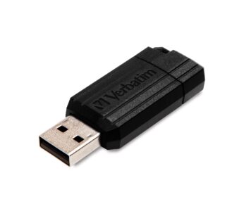 Verbatim 64GB PinStripe Retractable USB 2.0 Flash Thumb Drive with Microban Antimicrobial