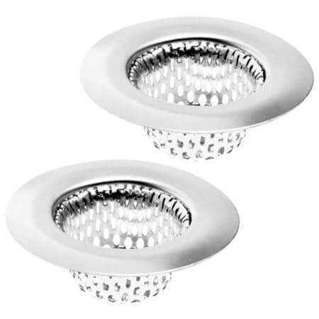 2 Pack - 2.25" Top / 1" Basket- Sink Strainer Bathroom Sink, Utility, Slop, Laundry, RV an