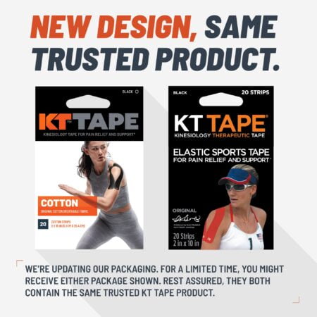 KT Tape, Original Cotton, Elastic Kinesiology Athletic Tape, 20 Count, 10? Precut Strips, - Image 2