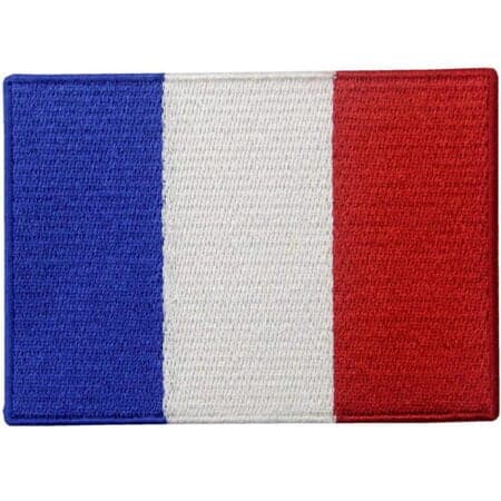 EmbTao France Flag Embroidered Emblem French Applique Iron On/Sew On Patch