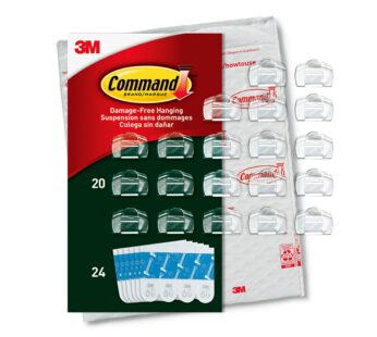 Command Outdoor Light Clips, Damage Free Hanging Outdoor Light Clips with Adhesive Strips,