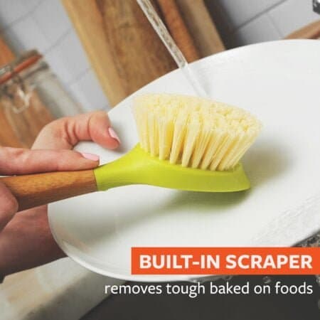 Full Circle Be Good Bamboo Handle Dish Brush ? Sustainable Kitchen Cleaning with Tough Bri - Image 3