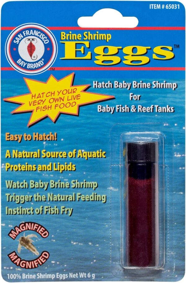 San Francisco Bay Brand Brine Shrimp Eggs Vial 0.2-Ounces (6 Grams) | Excellent Food Sourc