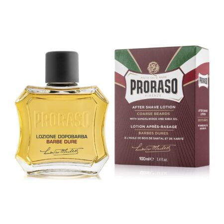 Proraso After Shave Lotion, Moisturizing and Nourishing for Coarse Beards with Sandalwood