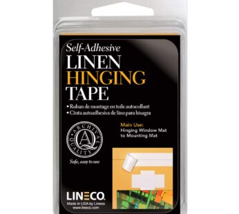 Lineco Self-Adhesive Linen Hinging Tape, Attaching Mats to Backboard, Hinging Heavy Artwor