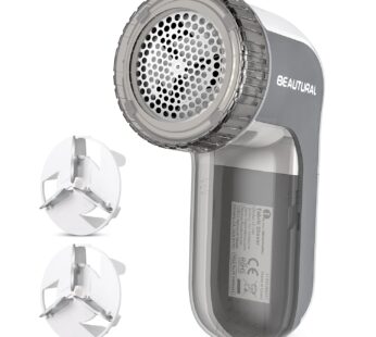 BEAUTURAL Fabric Shaver and Lint Remover, Sweater Defuzzer with 2-Speeds, 2 Replaceable St