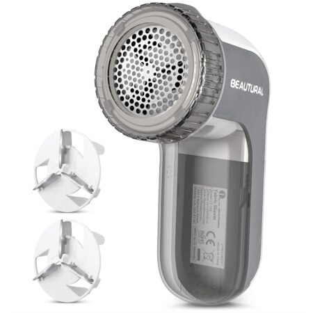 BEAUTURAL Fabric Shaver and Lint Remover, Sweater Defuzzer with 2-Speeds, 2 Replaceable St