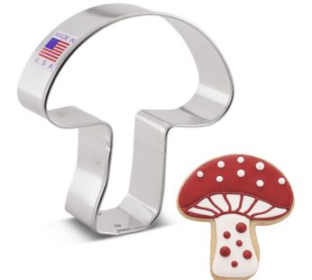 Mushroom Cookie Cutter 3.25″ Made in USA by Ann Clark