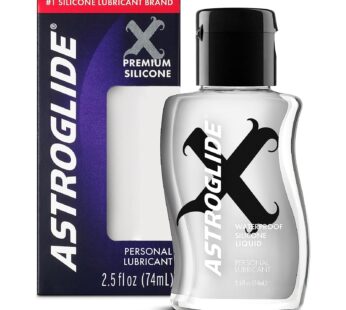 Astroglide Silicone Lube (2.5oz), X Premium Personal Lubricant, Uber Long-Lasting Silky Se