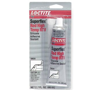 Loctite 59630 High Temperature RTV Silicone Adhesive Sealant, 80mL Tube, Red