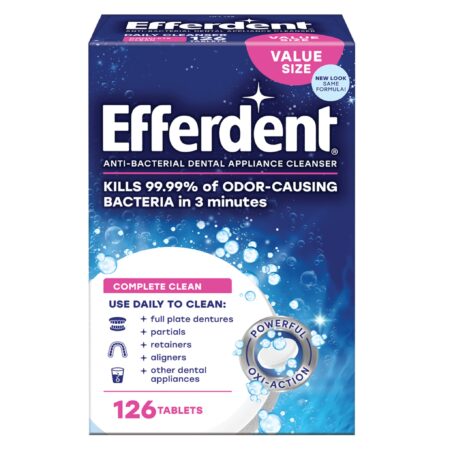 Efferdent Retainer Cleaning Tablets, Denture Cleanser Tablets for Dental Appliances, Compl - Image 2