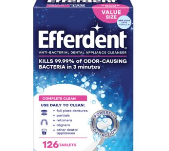 Efferdent Retainer Cleaning Tablets, Denture Cleanser Tablets for Dental Appliances, Compl