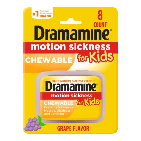 Dramamine Kids Chewable, Motion Sickness Relief, Grape Flavor, 8 Count - Image 2